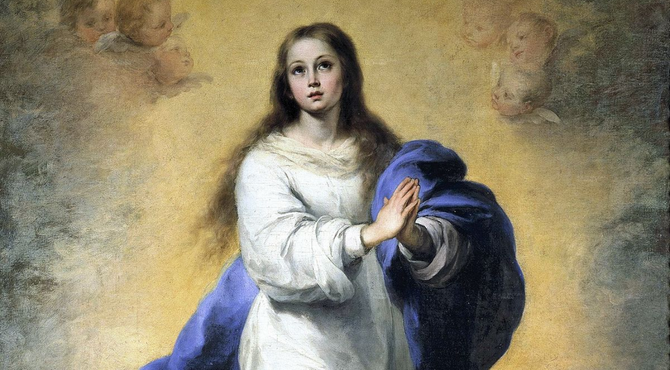 Inmaculada concepción de la Virgen; celebración